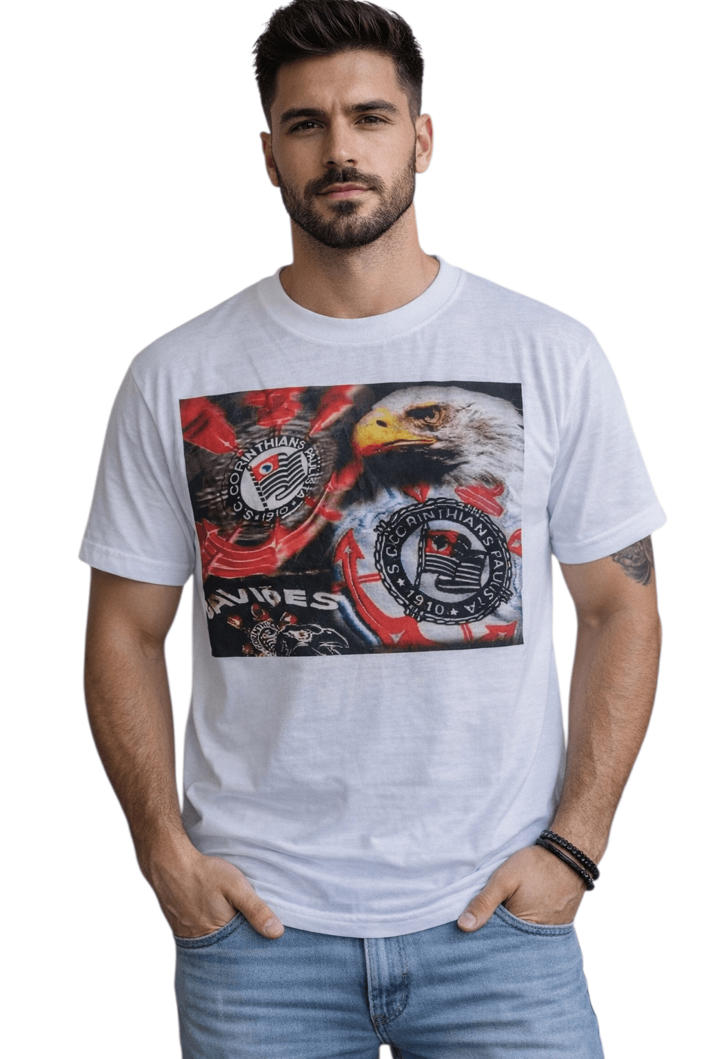 Camiseta - Corinthians. Tamanho M.