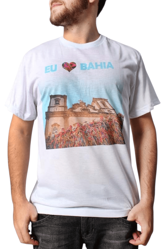 Camiseta - Eu Amo Bahia. Tamanho M. 