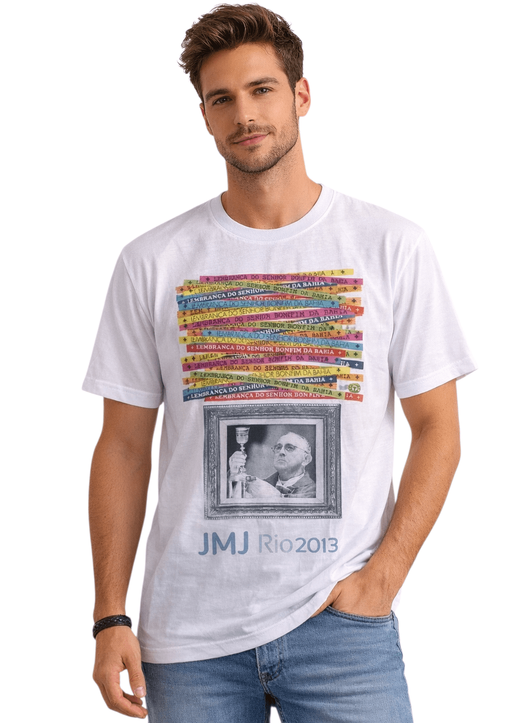 Camiseta. Lembrança Do Senhor Do Bonfim Da Bahia Rio 2013. Tamanho M.