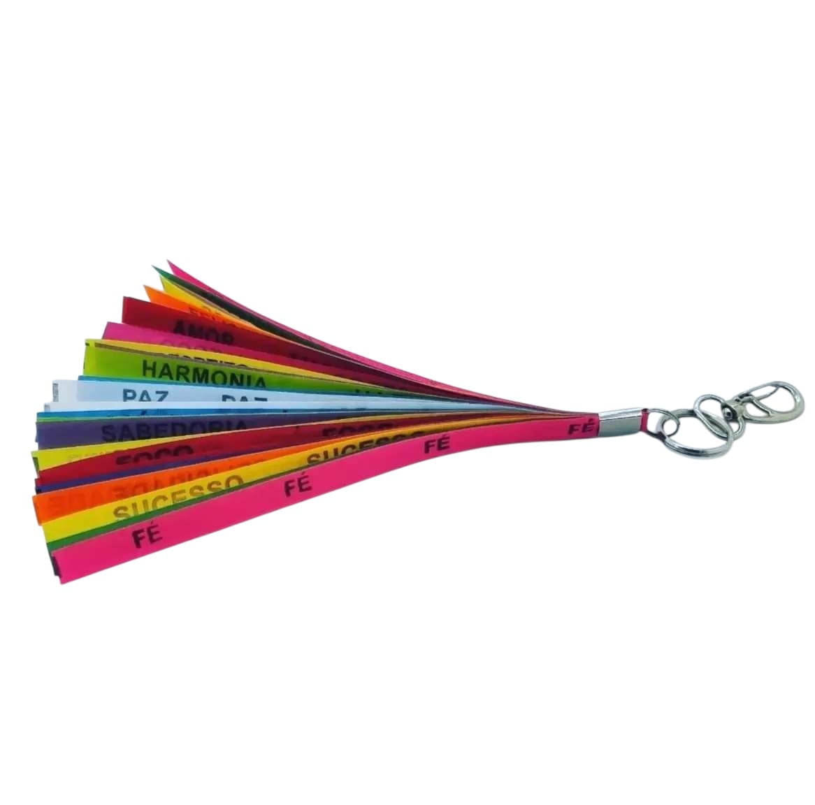 100 chaveiros com palavras de incentivo