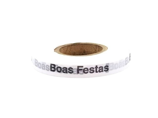 Boas Festas. 1000 Fitas Cortadas. Cor: Branco.