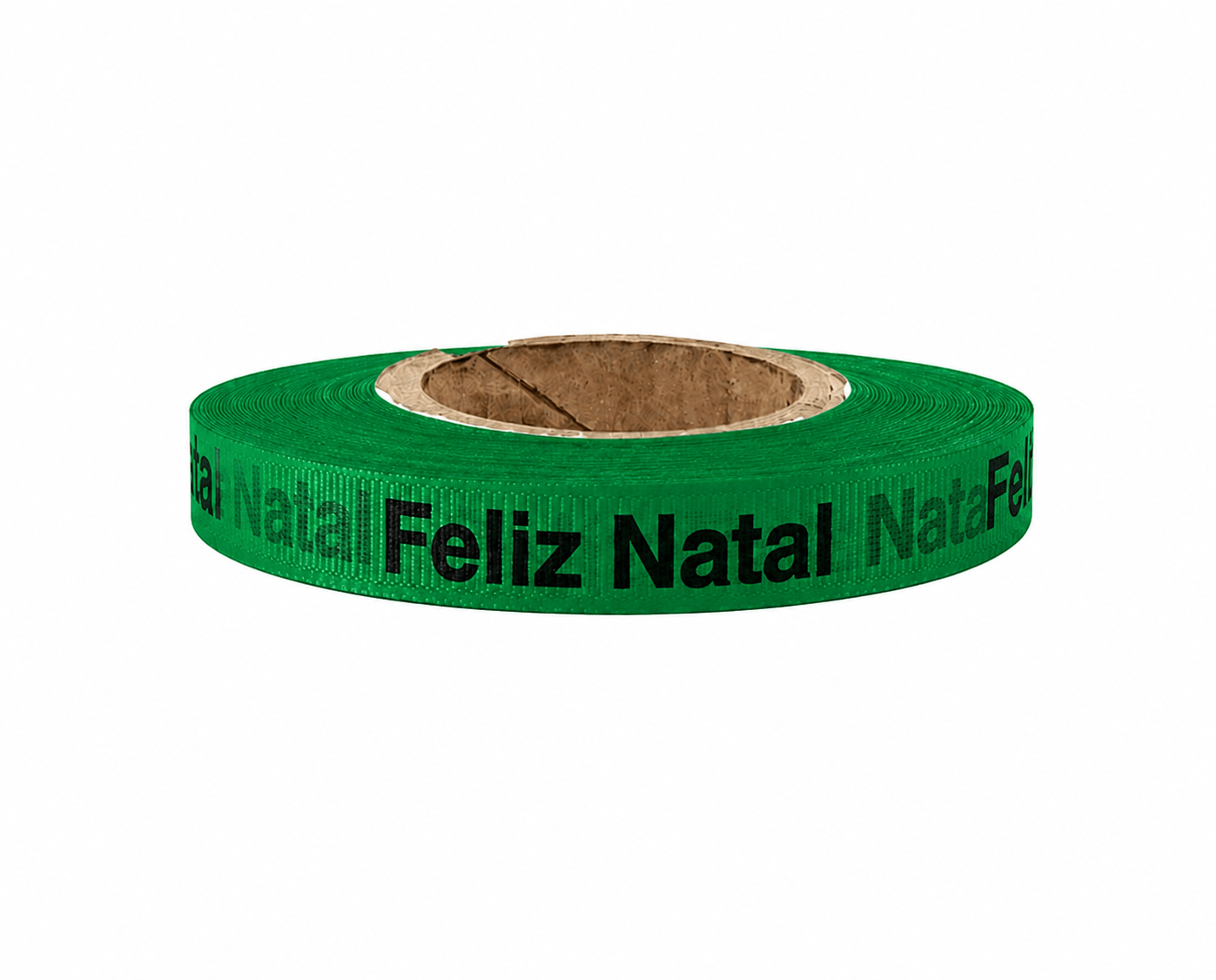 Feliz Natal. 1000 Fitas Cortadas. Cor: Verde Bandeira.