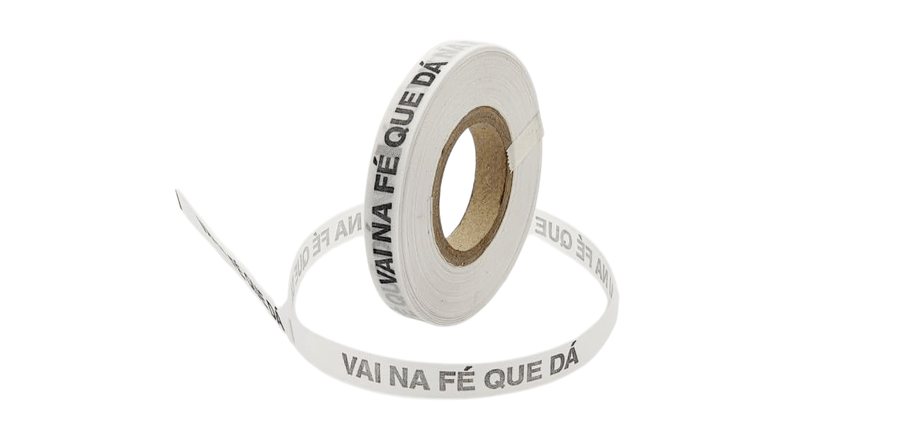 VAI NA FÉ QUE DÁ. 1000 FITAS CORTADAS. BRANCO.