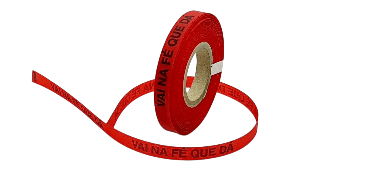 VAI NA FÉ QUE DÁ. 1000 FITAS CORTADAS. VERMELHO.