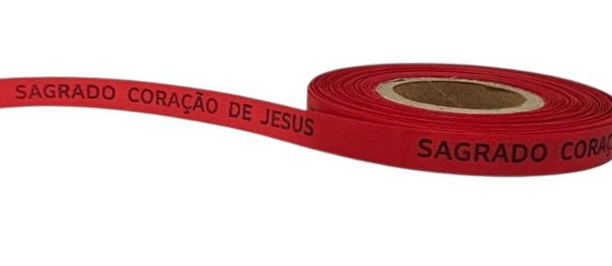 SAGRADO CORAÇÃO DE JESUS. 500 FITAS CORTADAS. VERMELHO.