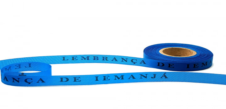 LEMBRANÇA DE IEMANJÁ. 200 FITAS CORTADAS. COR AZUL.