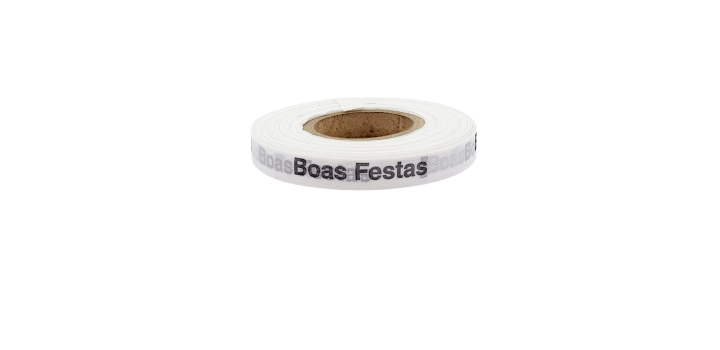 Boas Festas. 1000 Fitas Cortadas. Cor: Branco.