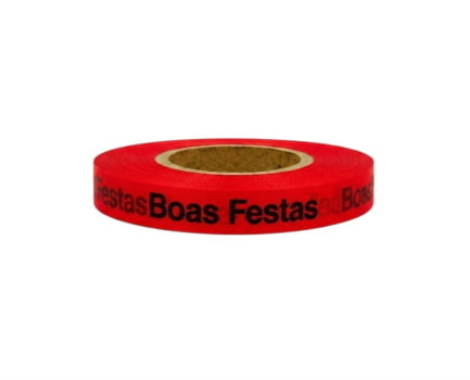 Boas Festas. 1000 Fitas Cortadas. Cor: Vermelho. Boas Festas. 1000 Fitas Cortadas. Cor: Vermelho.