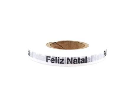 Feliz Natal. 1000 Fitas Cortadas. Cor: Branco.