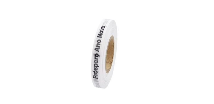 Próspero Ano Novo. 1000 Fitas Cortadas. Cor: Branco.