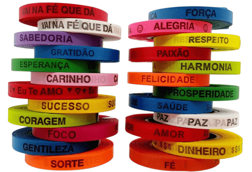 1000 FITINHAS COM PALAVRAS DE INCENTIVO, CORES E PALAVRAS SORTIDAS.