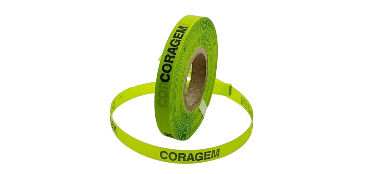 CORAGEM. 1000 FITAS CORTADAS. VERDE LIMÃO.