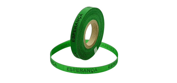 ESPERANÇA. 1000 FITAS CORTADAS. VERDE BANDEIRA.