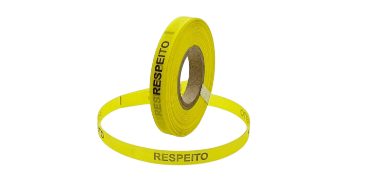 RESPEITO. 1000 FITAS CORTADAS. AMARELO CANÁRIO.