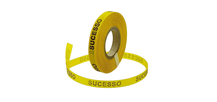 SUCESSO. 1000 FITAS CORTADAS. AMARELO OURO.