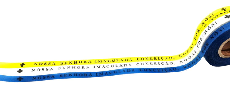 NSA. SRA. IMACULADA CONCEIÇÃO, ROGAI POR NÓS! 500 FITAS CORTADAS. 3 CORES.