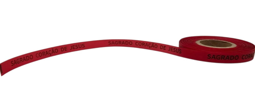 SAGRADO CORAÇÃO DE JESUS. 500 FITAS CORTADAS. VERMELHO.