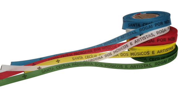 SANTA CECÍLIA PADROEIRA DOS MÚSICOS E ARTISTAS, ROGAI POR NÓS. 500 UNIDADES CORTADAS.