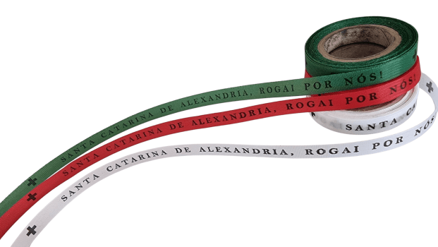 SANTA CATARINA DE ALEXANDRIA, ROGAI POR NÓS. 1000 FITAS CORTADAS. 3 CORES.