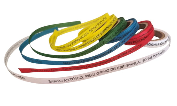 Santo Antônio, Peregrino de Esperança, Rogai Por Nós! 500 Fitas Cortadas.