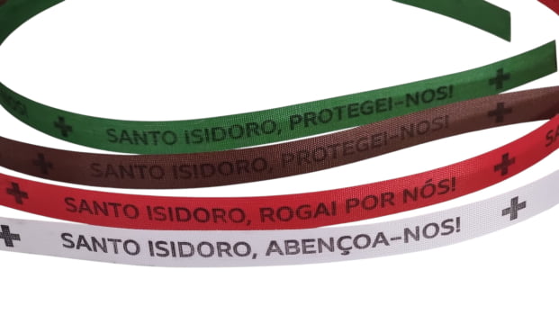 Santo Isidoro, Rogai Por Nós! Santo Isidoro, Abençoa-nos! Santo Isidoro, Protegei-nos! 500 Fitas Cortadas.