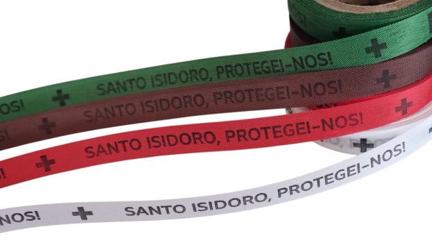 Santo Isidoro, Rogai Por Nós! Santo Isidoro, Abençoa-nos! Santo Isidoro, Protegei-nos! 500 Fitas Cortadas.