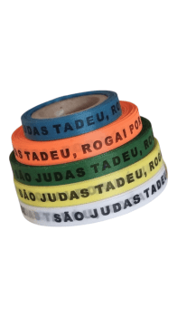 SÃO JUDAS TADEU, ROGAI POR NÓS. 1000 FITAS CORTADAS. 5 CORES.