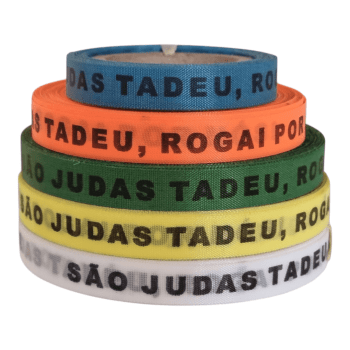 SÃO JUDAS TADEU, ROGAI POR NÓS. 1000 FITAS CORTADAS. 5 CORES.