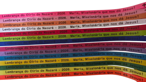 Lembrança do Círio de Nazaré - 2026. Maria, Missionária que nos dá Jesus! 20.000 Fitas